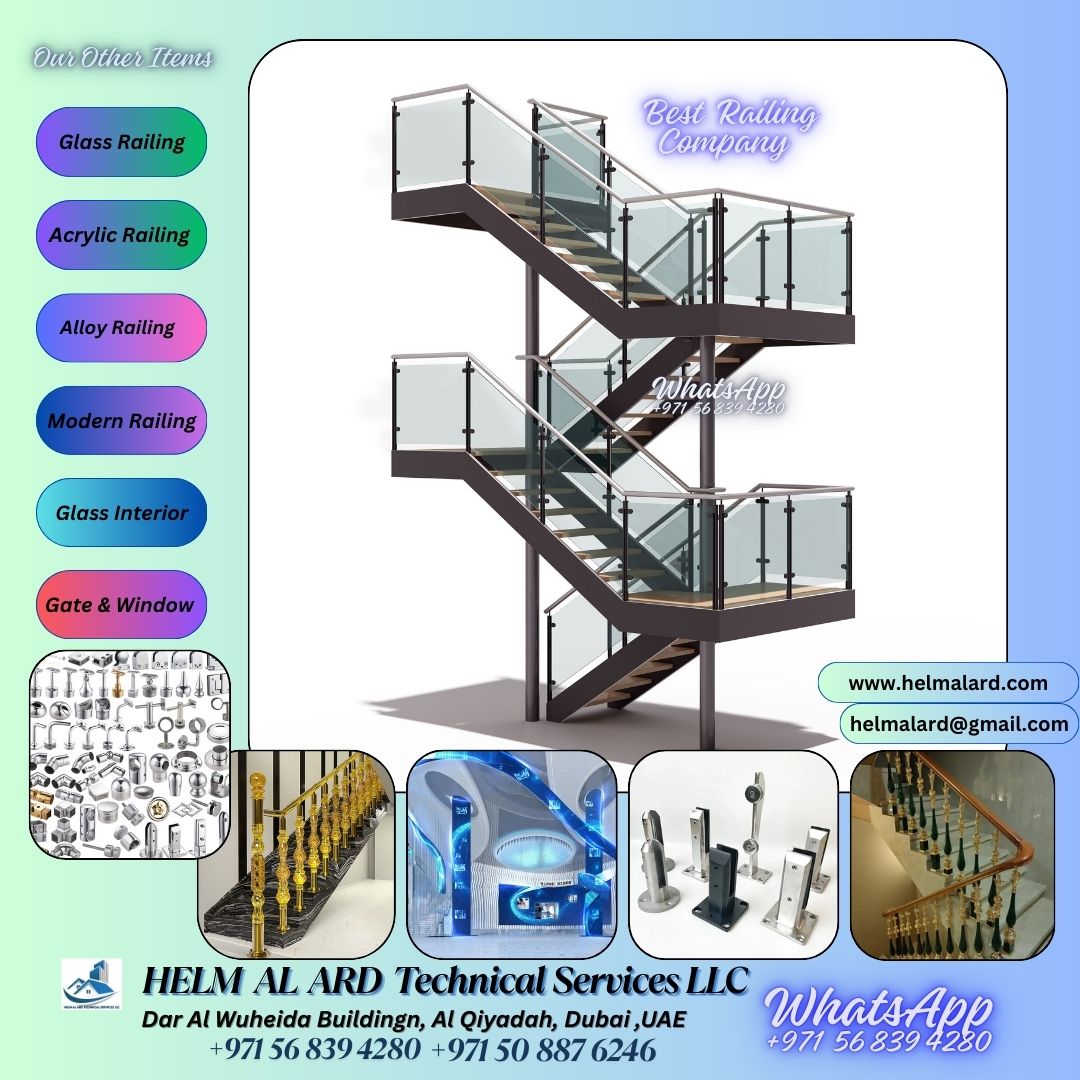 Glass Railings & Frameless Glass Balustrades Dubai