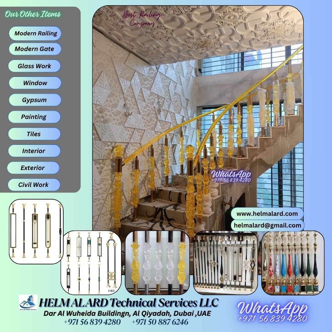 Staircase \ Railings in Dubai Balustrade Glass Oman
