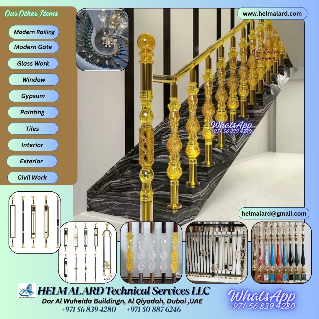 Railings in Dubai, Oman Qatar,  - Balustrade Glass