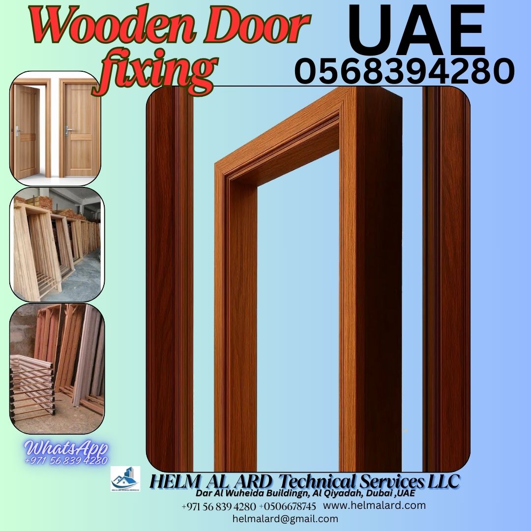 wooden door  fixing  contactor in dubai/ abu dhabi, - Helm Alard Technical Services LLC thumbnail