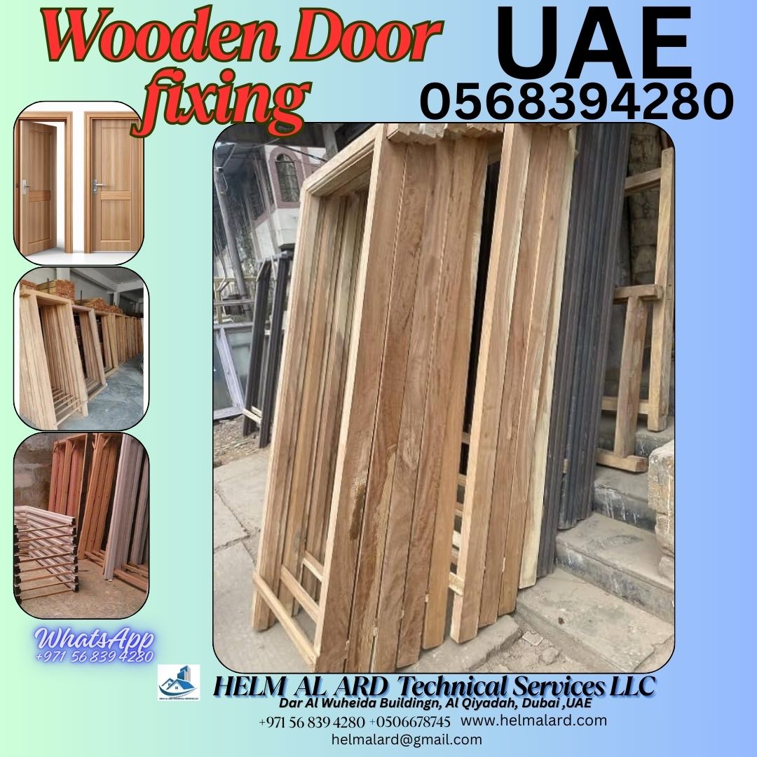 wooden door  fixing  contactor in dubai/ abu dhabi, - Helm Alard Technical Services LLC thumbnail